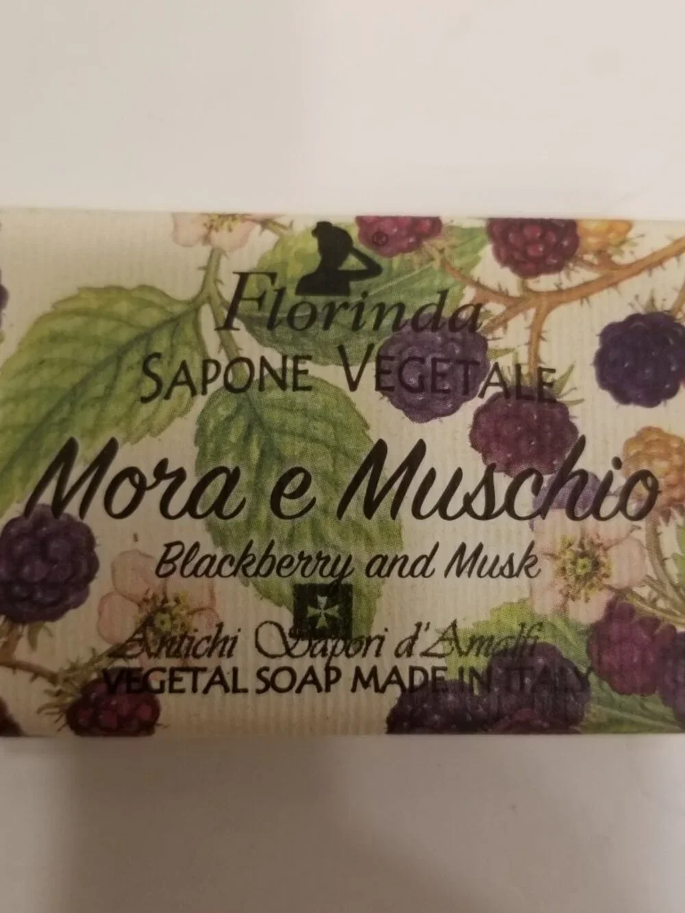 ✅Florinda Blackberry & Musk Natural Vegetable Bar Soap Italy 50g 1.76oz NWT